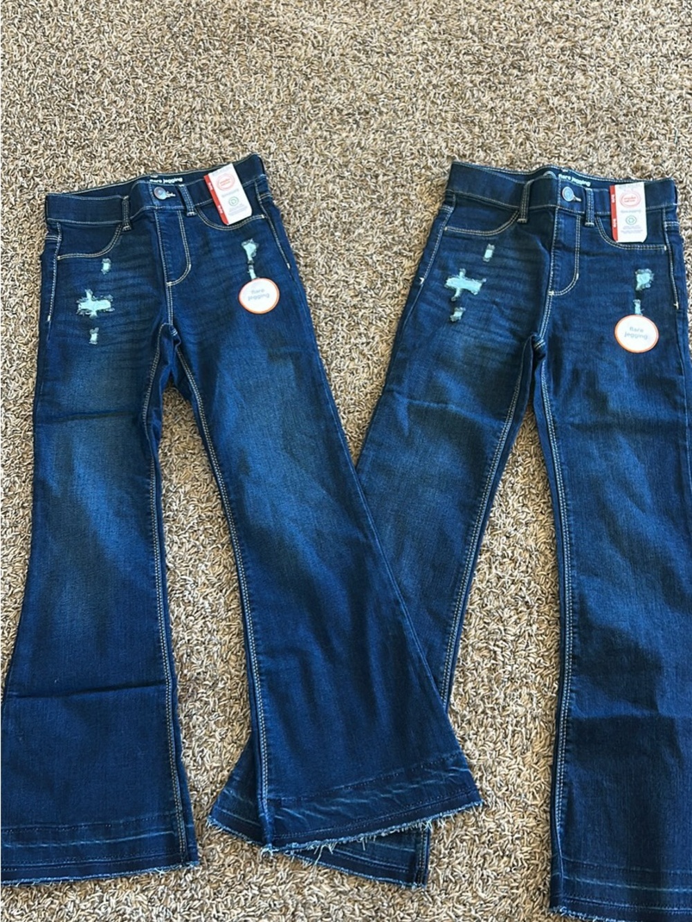 Girls' Dark Blue Bootcut Jeans - Brand: (unspecified)